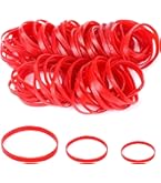 100 Anelli In Gomma 5 Mm Elastico Gomma Larghi Rotondi Per Ufficio Casa Scuola (giallo