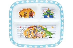 DISNEY Toy Story 3-Section Children's Divided Plate - BPA-Free, Durable & Colorful Dining for Children 36+ Months, Perfect for Balanced Meals