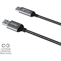 AMX Type-C USB 3.1 Gen 1 to USB-A Cable 1M/3.3Ft ; Compatible with iPad Pro, Samsung Note/Galaxy, MacBook, Pixel, OnePlus, Oppo, Vivo, RealMe, Xiaomi & More; QC 3.0 Compatible (Space Gray)