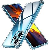 Xiaomi Poco F5 Uyumlu Darbe &Ouml;nleyici Sararmaya Dayanıklı Airbag Korumalı Ultra Slim TPU Şeffaf Silikon Kılıf (Şeffaf, Xiaomi 
