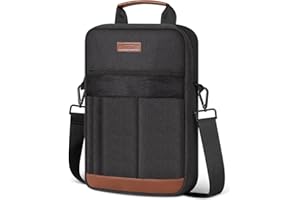 MoKo 9-11 Pulgadas Funda para Tablet, Funda de Transporte portátil con asa retráctil y Correa de Hombro Ajustable, para 11 Pulgadas iPad Air M3 2025, iPad 10th Gen 10.9, Air 5/4. 10.9, Negro + Gris