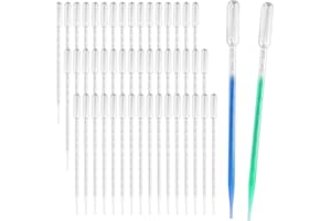 YKUKIZEE 100 PCS Clear 10 ML Pipette Dropper Long, Plastic Transfer Pipette Measuring, Washable Graduated Pipettes for Paint Mixing Pipettes Essential Oils Perfume DIY Art