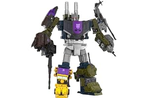 Transformers Age of the Primes Combaticon Onslaught, omvandlingsbar Commander Class-actionfigur på 17 cm, robotleksaker för barn från 8 år
