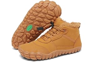 SAGUARO Chaussure Minimalistes d'hiver Enfant Léger et Confortable avec Doublure Chaude - Will Ⅰ, 25-36