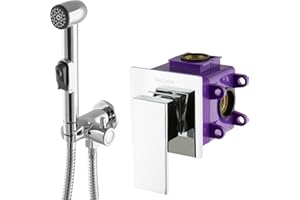 PaulGurkes Unterputz Bidet Set Brause mit Armatur eckig