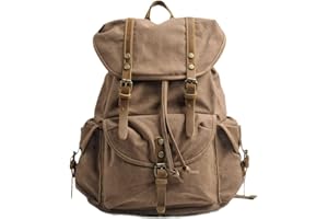 FANDARE Płócienny plecak turystyczny, tornister, tornister szkolny, ze ściągaczem, plecak trekkingowy, plecak podróżny, plecak outdoorowy dla mężczyzn i kobiet, kemping, jazda na rowerze, wspinaczka