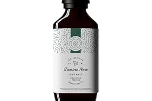 BON SENS Olio di Cumino Nero Biologico, Pressato a Freddo, Puro, Nigella Sativa - 100% Naturale, Coltivato in Egitto e Imbottigliato in Francia - Grado alimentare - 50ml