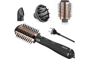 [3 en 1] WeChip Cepillo Secador de Pelo, Cepillo Electrico Pelo [multifunción] [Ion negativo] Cepillo Alisador Pelo reduce el encrespamiento antiestático, adecuado para todo tipo de cabello