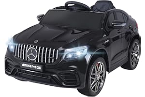 Actionbikes Motors Kinder Elektroauto Mercedes Benz AMG GLC 63S Coupé | Fernbedienung mit First Funktion - Lizenziert - Kinderauto elektrisch - Elektrofahrzeuge - Auto für Kinder ab 3 Jahre (Schwarz)