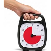 Time Timer PLUS 60 Dakika G&ouml;rsel Analog Zamanlayıcı (K&ouml;m&uuml;r); İsteğe Bağlı Uyarı (Ses Kontrol&uuml; Kadranı); Sessiz &Ccedil;alışma (Tik T