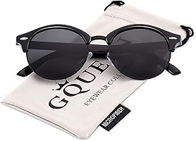 GQUEEN Lunettes de soleil à demi-cerclées demi-monture polarisées GQO6