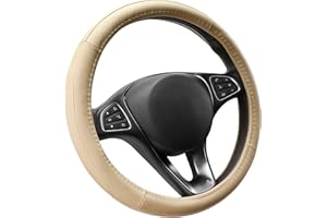 ‎COFIT COFIT Anti-Rutsch Lenkradhülle Lenkrad Abdeckung Atmungsaktiv Lenkradbezug aus Mikrofaser Leder M 37-38cm Beige