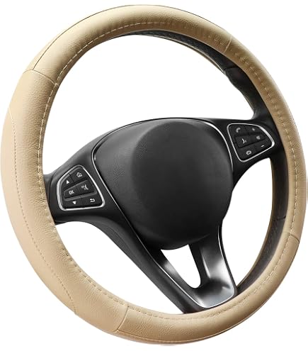 Adunsiaoto Couvre Volant Microfibre Cuir - Housse Antidérapante Respirante Pour Voiture SUV Truck (Noir)