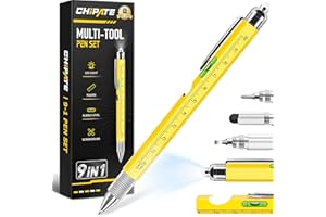 Chipate Stocking Fillers, Gifts for Men, Stocking Fillers for Men, 9 in 1 Multi Tool Pen, Secret Santa Gifts for Mens, Christmas Gifts for Him, Birthday Gift Gadgets for Dad