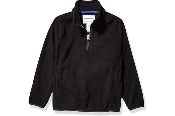 Amazon Essentials Garçon Veste Zippée 1/4 en Molleton Polaire