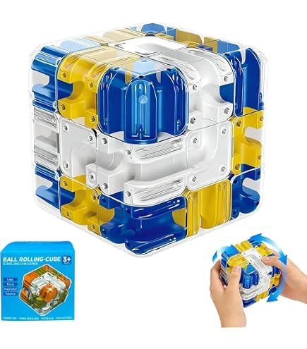 Cube Labyrinthe 3D – Jeu De Balle Magnétique – Casse-tête De Logique – Développe Concentration Et Coordination – Idéal Voyage