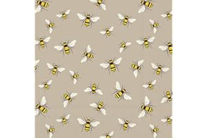 Boston International IHR 3-Ply Paper Napkins, 20-Count Lunch Size, Lovely Bees Linen