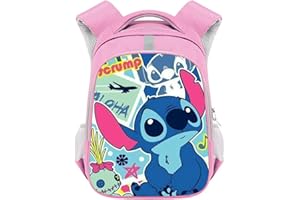 Bonamana Mochila escolar para niños con rayas reflectantes e impresión en 3D. Mochila ligera de viaje, para transportar libros