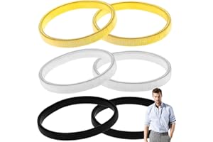 BENATON Ble 3 Pares Mangas de Camisa Antideslizantes, Brazalete de Metal Elástico, Camisa Manga Soportes Brazaletes, Múltiples Opciones de Color, Disponibles para Hombres y Mujeres (4 Colores)