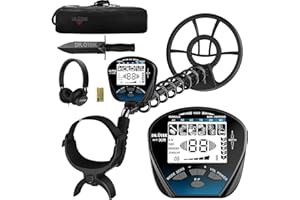 DR.ÖTEK Detector de Metales Profesional, Detector de Oro para Adultos y Niños, Metal Detector Portátil, Pinpoint, Modo de Memoria, Bobina Impermeable, Mayor Precisión, con Pala y Bolsa de Transporte