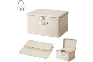 Liuliny 30 x 20 x 14 cm Låsbar Förvaringslåda Stapelbar