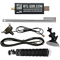 RTL-SDR Blog V4 R828D RTL2832U 1PPM TCXO HF Bias Tee SMA Software Defined Radio with Dipole Antenna Kit