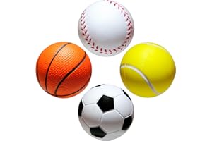 envami® Pelota De Estrés En Diseño De Mini Pelota Deportiva - 6,35 cm - Pelotas Antiestrés Pelotas De Estrés En Varios Grados De Dureza Pelotas De Estrés También como Regalo para La Oficina