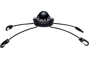 Silva Compass 58 Kayak Accessories - Sea Kayak Compass with Rubber Straps & Clips for Easy Attachment - Fully Waterproof Canoe Compass with Scratch Reistant Bowl - Compass Silva - Marine Compass