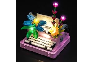 LOCOLEE Licht Set Kompatibel mit Lego Schreibmaschine mit Blumen (Kein Lego-Modell), Licht Beleuchtung Set Compatible with Typewriter with Flowers 31169