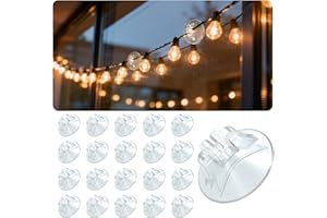 ‎DALUGO Dalugo Saugnapf mit Kabel-Schlitz, 60 Stück Transparente Saugnäpfe für Fenster, Halloween, Weihnachtsdekorationen, Lichterketten