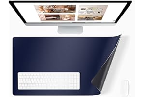 Panorama Tappetino Scrivania Blu Navy 40x80 cm - Tappetino Scrivania - Copri Scrivania - Sottomano Scrivania - Desk mat - Tappetino Mouse - Tappetino Scrivania Grande - Proteggi Scrivania