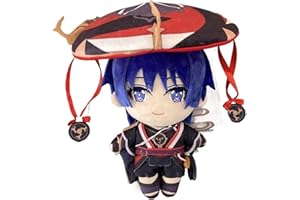 KUKUSHINING Genshin Impact Pluszowy, 20CM Anime Rysunek Pluszowy Miękka Zabawka Z Kreskówki Śliczna Wypchana Lalka Dla Fanów Prezenty Urodzinowe(Scaramouche)