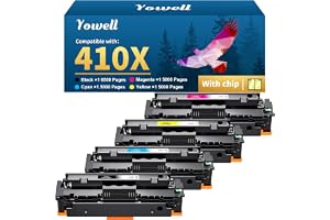 Yowell 410X toner kompatibel med HP 410X CF410X 410A CF410A toner (4-pack)