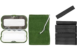 BLNTACKLE76 Juego de 1 calentador de manos con 12 barras de repuesto y bolsa de transporte para bolsas de carbón