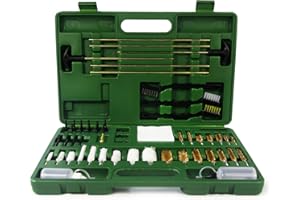 VicBre Gun Cleaning Kit Waffenreinigungsset für Jagdgewehr Handfeuerwaffe Schrotflinte Reinigung Tool Kit Baumwolle Mop, Bronze Bore Brush, Gun Jag & Tipps für alle Kaliber mit Koffer