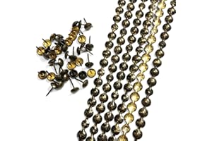 Let's Decorate Bandes de clous de couleur antique pour meubles, bancs et canapés, punaises assorties - 10 m de diamètre - 9,5 mm d'épaisseur