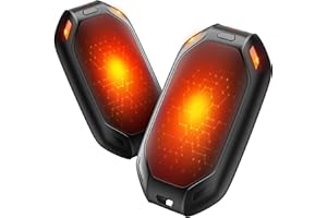 Scaldamani Ricaricabile, Joltix 2 Pack Scaldamani Elettrico Portatile, Durata Elettrico Tascabile Scaldamani con 3 Livelli di Calore per Esterno, Campeggio, Sci, Escursionismo, Regalo in Inverno
