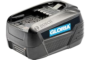 GLORIA Batteria Bosch da 18 V e 4,0 Ah, Linea POWER FOR ALL, Batteria per MultiJet 18V, MultiBrush li-on, WeedBrush li-on, compressore per nebulizzatori, UNA batteria per la casa