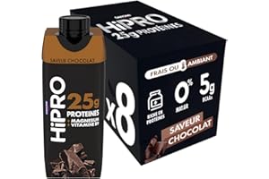 DANONE HIPRO Hipro - Boisson protéinée goût chocolat - 330ml - Lot de 8x330ml