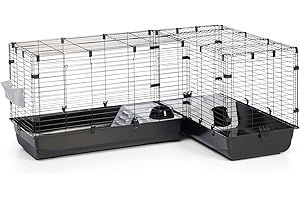 XXL Ecknagerkäfig Doppelkäfig für Kaninchen- und Meerschweinchenheim Cubix Corner