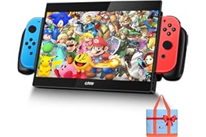 G-STORY Monitor portatile da 10,1 '' per interruttore, monitor da gioco portatile 1080P Schermo IPS con USB Type-C e borsa casuale, modalità di gioco, monitor da viaggio per interruttore (non incluso)