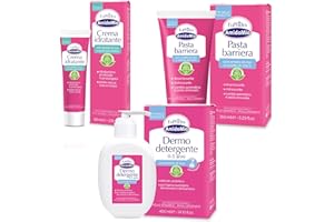 Euphidra - Kit Idratazione e Protezione Baby, con Pasta Barriera, Crema Idratante e Dermo Detergente, a Base di Amido di Riso e Acido Ialuronico, Lenitivo e Delicato per la Pelle dei Neonati