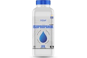 GiDeli Isopropanol 70% 1 l - Rengöringsalkohol IPA | Högprocentig isopropylalkohol, rengöring av elektroniska komponenter, linser och skärmar