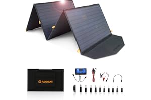 FlexSolar 120 W faltbares Solarpanel-Kit mit Solarregler, tragbares Solarladegerät für den Außenbereich mit USB-/Typ-C-Ausgängen des Reglers für Wohnwagen, Wohnmobile, Kraftwerkshandys