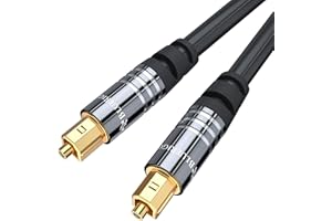 BlueRigger Digital Optical Audio Toslink Cable (10.5M, Fiber Optic, Aluminum Shell, 24K Gold-Plated) - Compatible with Home Theatre, Sound Bar, TV, Xbox, Playstation PS5/PS4 – Premium Series