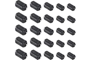 MOONSING Anneau Ferrite Antiparasite Magnétique Core, 20pcs Anti-interférences Haute Fréquence Filtre Noyau Clip de Câble RFI EMI Noise Suppressor pour Câble Diamètre Intérieur 3.5/5 /7/9/13 mm Noir