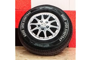 RYTTIR 15.7 Inch Big Creative 3D Simulation Wheel Plush Pillow,Soft Car Tire Pillow Wheel Toy Outdoor Cushions for Car Owners,Clever Boy's and Girl's Room Decor