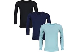 TupTam Langarmshirt Kinder – 3er Pack Unterhemden Jungen & Mädchen, 100% Baumwolle, Unisex