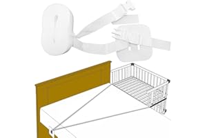 tekenewbse 6 m Correa para Cuna de Bebé, Protector Cuna Fijación de Auxiliar Accesorios de Cama, Camas Auxiliares Correa de para Ayudar a Fijar la Cuna, Universal para Camas Somier Blanco Accesorios