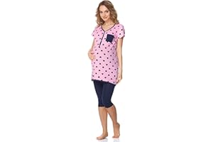 Bellivalini Pyjama Grossesse Ensemble Haut et Leggings Allaitement Maternité Femme BLV50-126